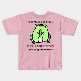 Saucy Frogs Around Europe ; Monsieur Frog Kids T-Shirt